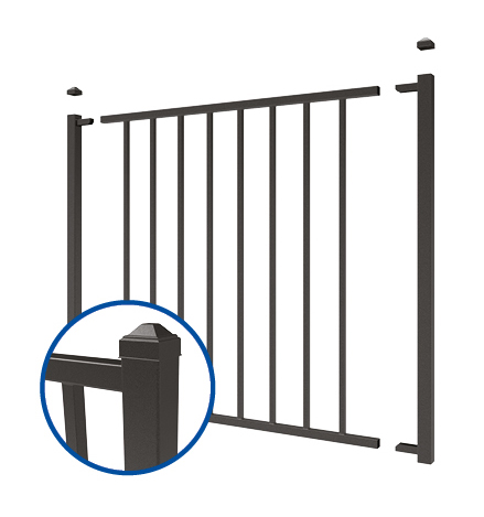 steel railing gate fortitude