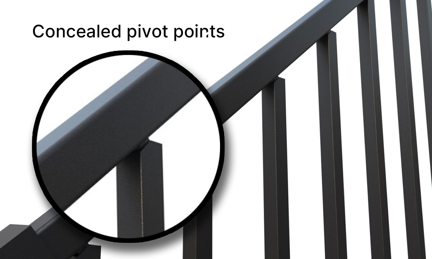 pivot points fortitude steel railing adjustable panel