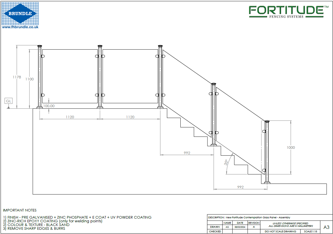 Assembly info fortitude railings