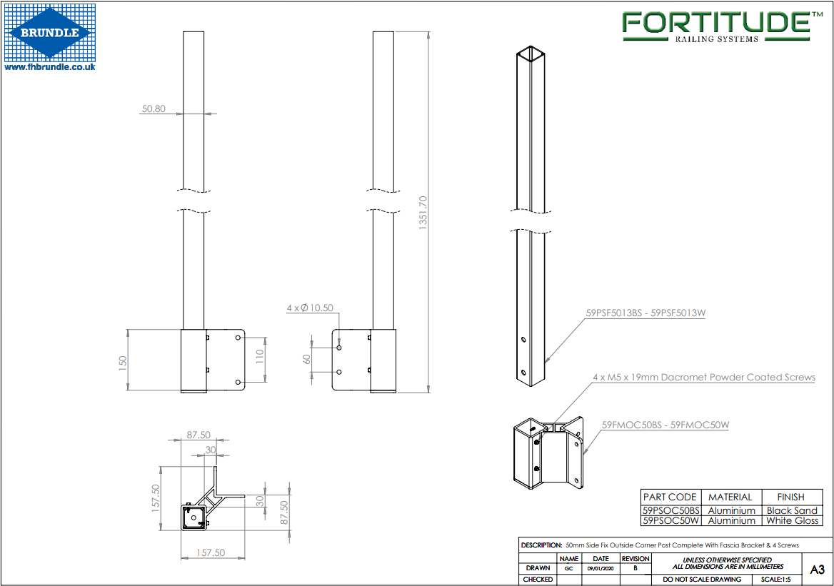 Assembly info fortitude railings