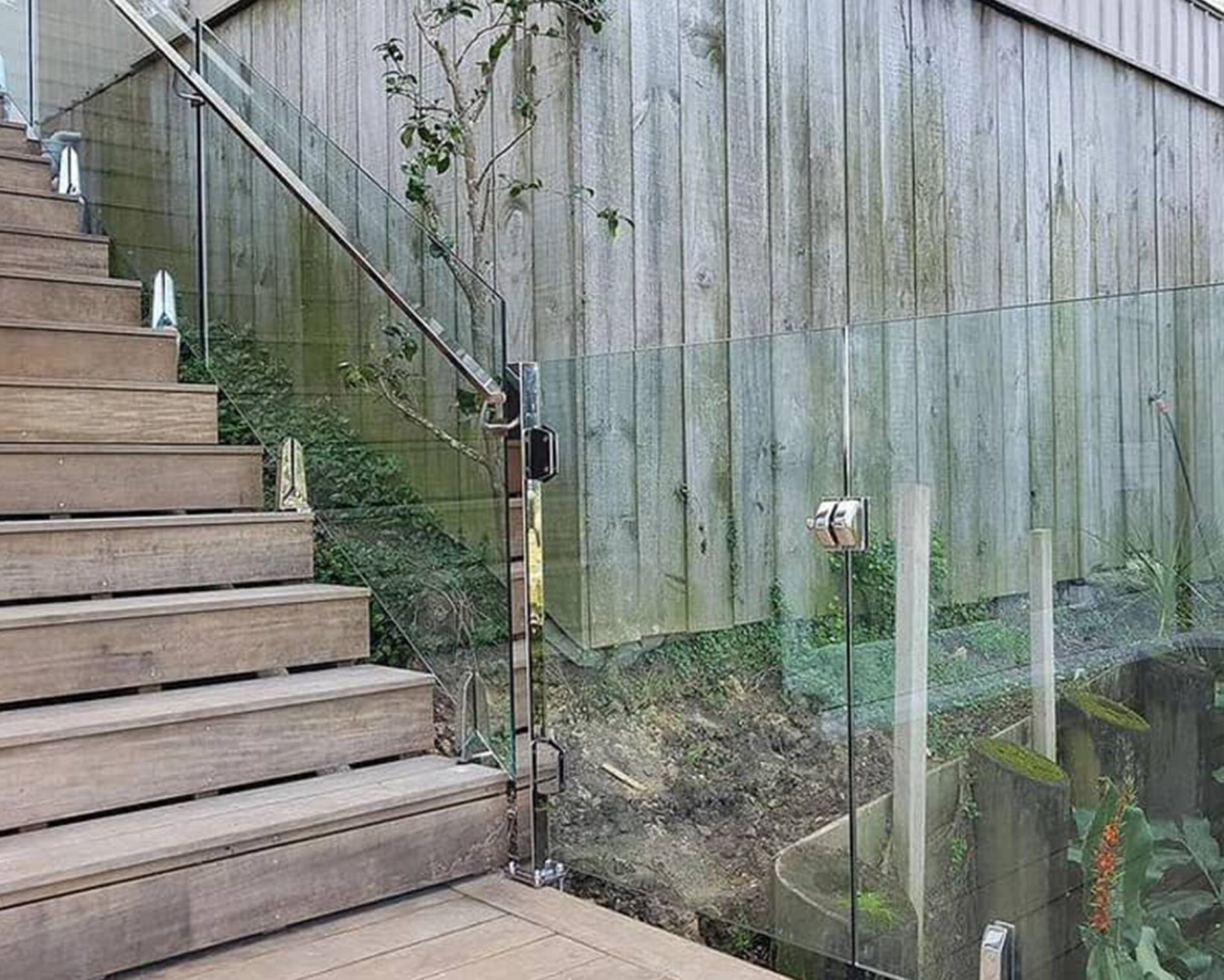 Polaris Premium Latches on Balustrade Stairway Access Gate